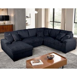 Brand New Corduroy Sleeper Sectional- Shop Now Pay Later