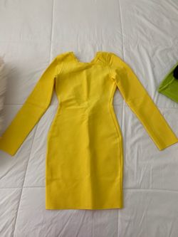 Yellow sexy dress