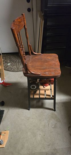 Custom Workshop Stool Combo - Vintage Grinder & Bench Vise Included