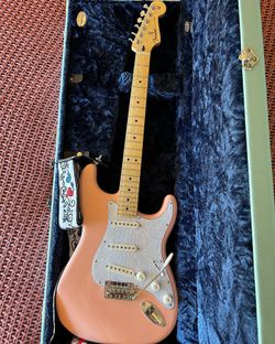 2021 Fender Player Stratocaster 75th Anniversary Limited Edition Shell Pink Electric Guitar with Upgrades!