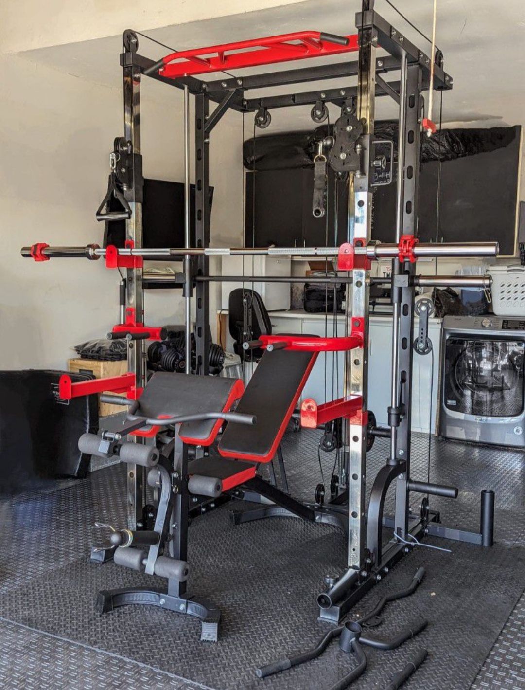 New Multifunctional Smith Machine , Weights , Squat Rack , Bench Rack , Bench Press