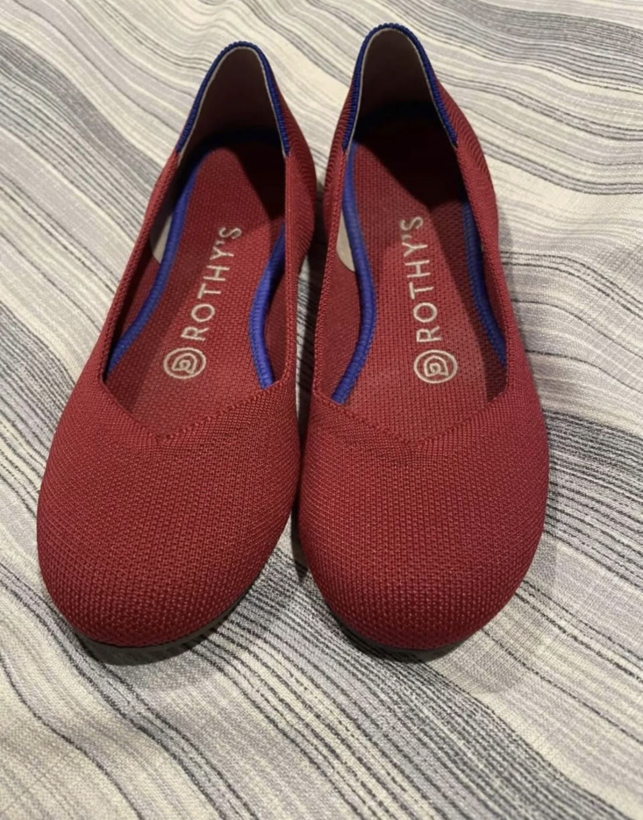 Rothy's Scooter Red Rounded Toe Ballet Flat Size 6
