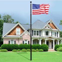 20ft Vevor Flagpole Kit in Black