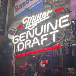 Miller Genuine Draft Glass Tube Neon Sign 