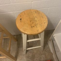 2 Stools. Good Shape, One Needs Paint