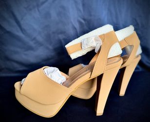 Guilty Heart Tan Platform High Heels