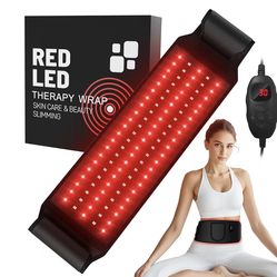 Set of 2 Red Light Heating for Body: RAYOCON 5 Light Levels Light Heat Belt Wrap