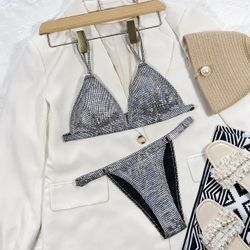 Sequin/mirror/Reflective 2 Piece Bikini