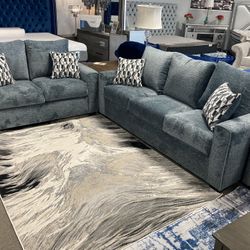 Cozy Sofa Loveseat! $1,199! Many Colors! 💙🏠📲  Easy Financing! 