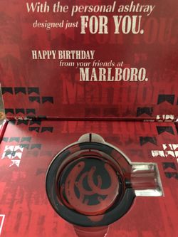 Limited Edition Vintage Marlboro Personalized Ashtray. New, Never Used