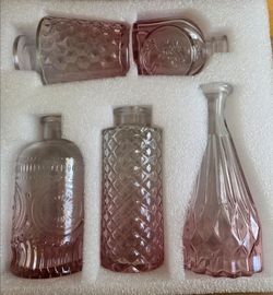 vintage little vases pink, center pieces for wedding  , Birthday any special occasion