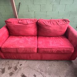 Red 3 seater Sofa/Bed
