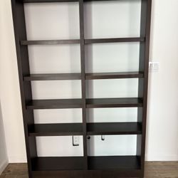 Sturdy Brown Wooden Bookcase