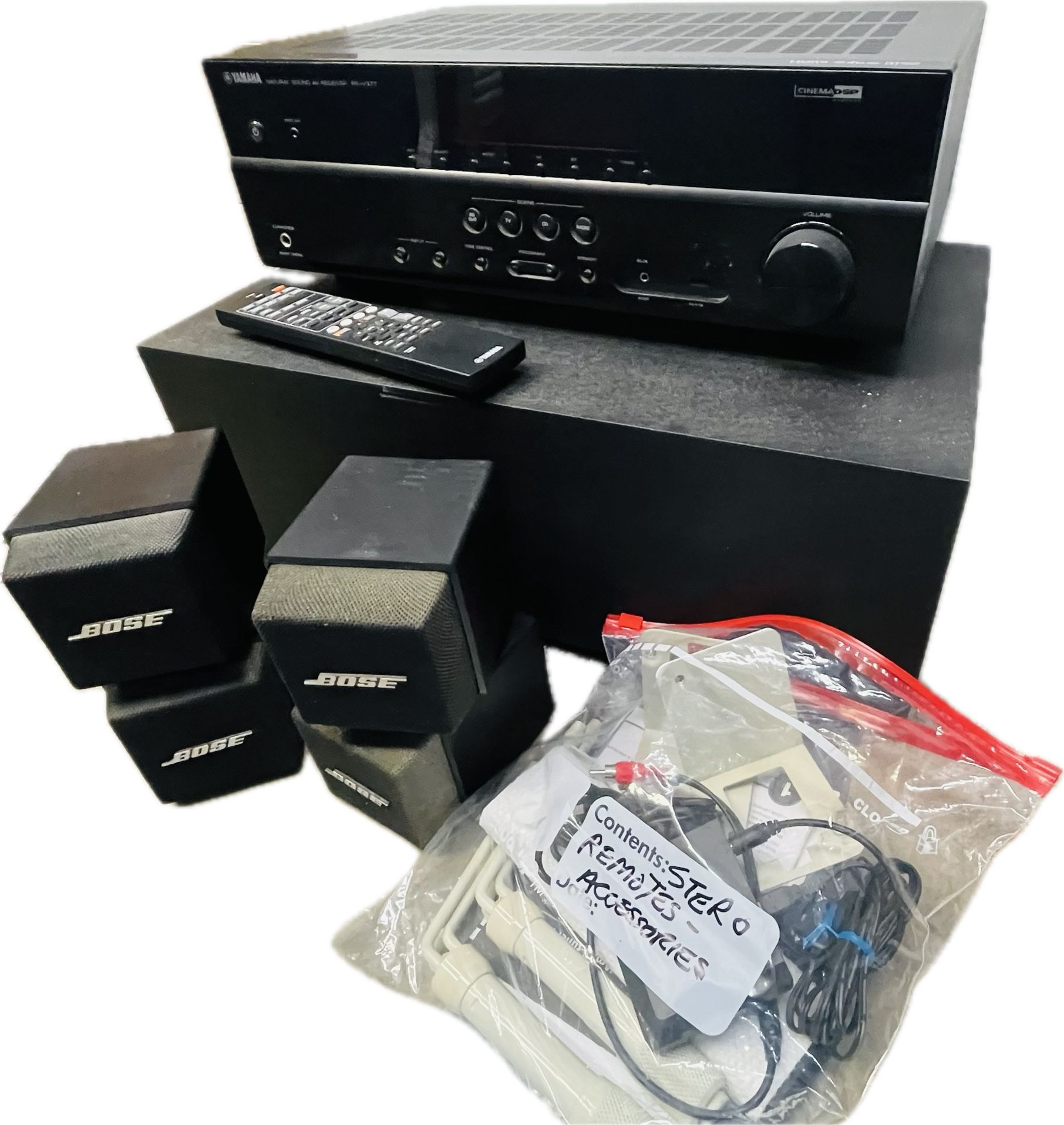 Yamaha Receiver & Bose Speakers