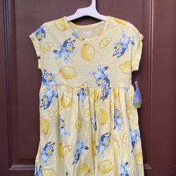 Bluey Girls Yellow Dress 5T…
