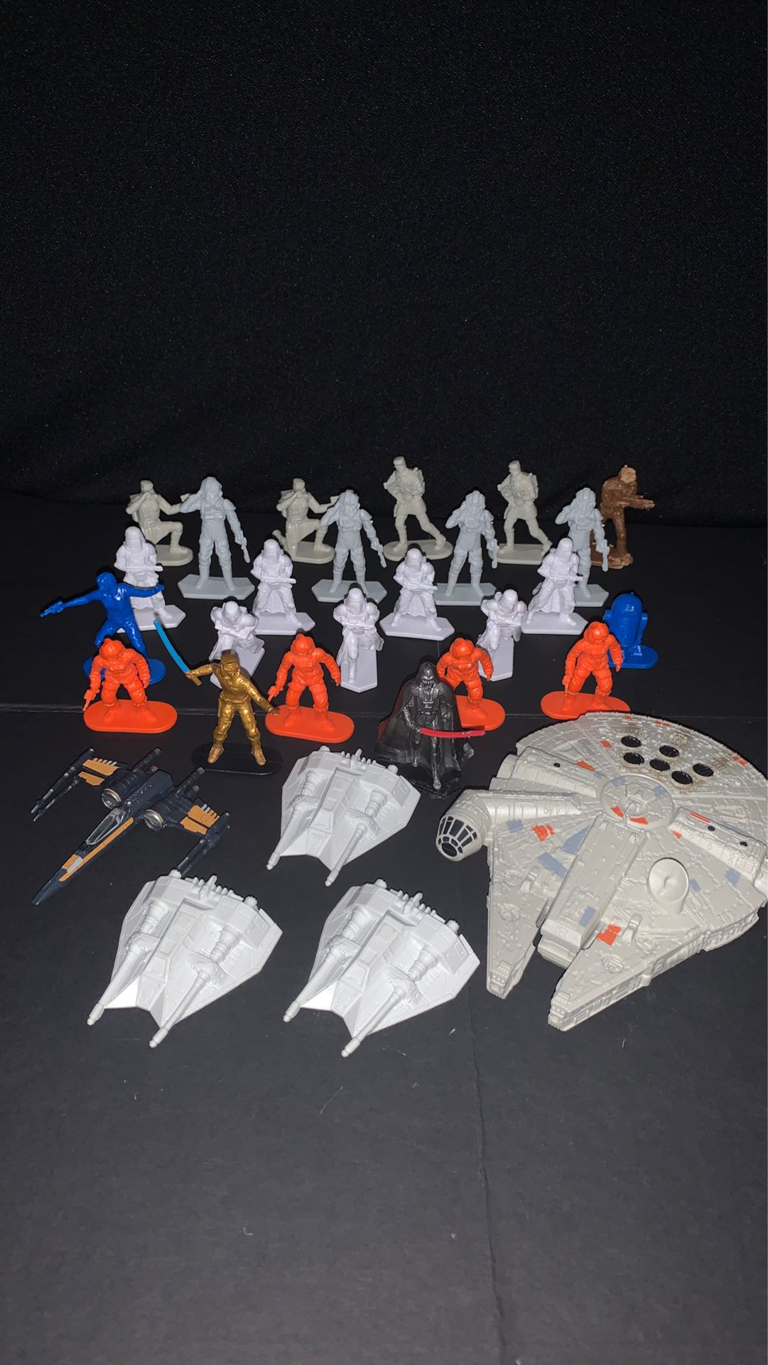 Star Wars Command Army Men lot of 24 figures with x5 ships
