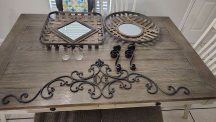 Farmhouse Decor Bundle with Trays and Wall Art