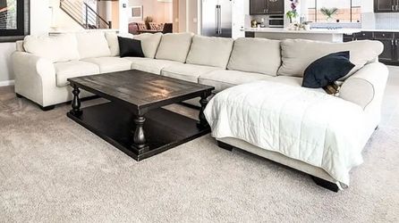 Oversized Cream Sectional Sofa