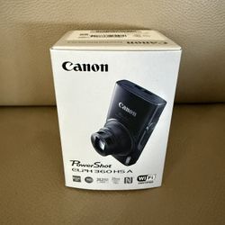 Brand New Black Canon PowerShot ELPH 360 HS  A 📸✅