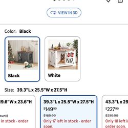 VOPEAK 40" Farmhouse Dog Crate Furniture,