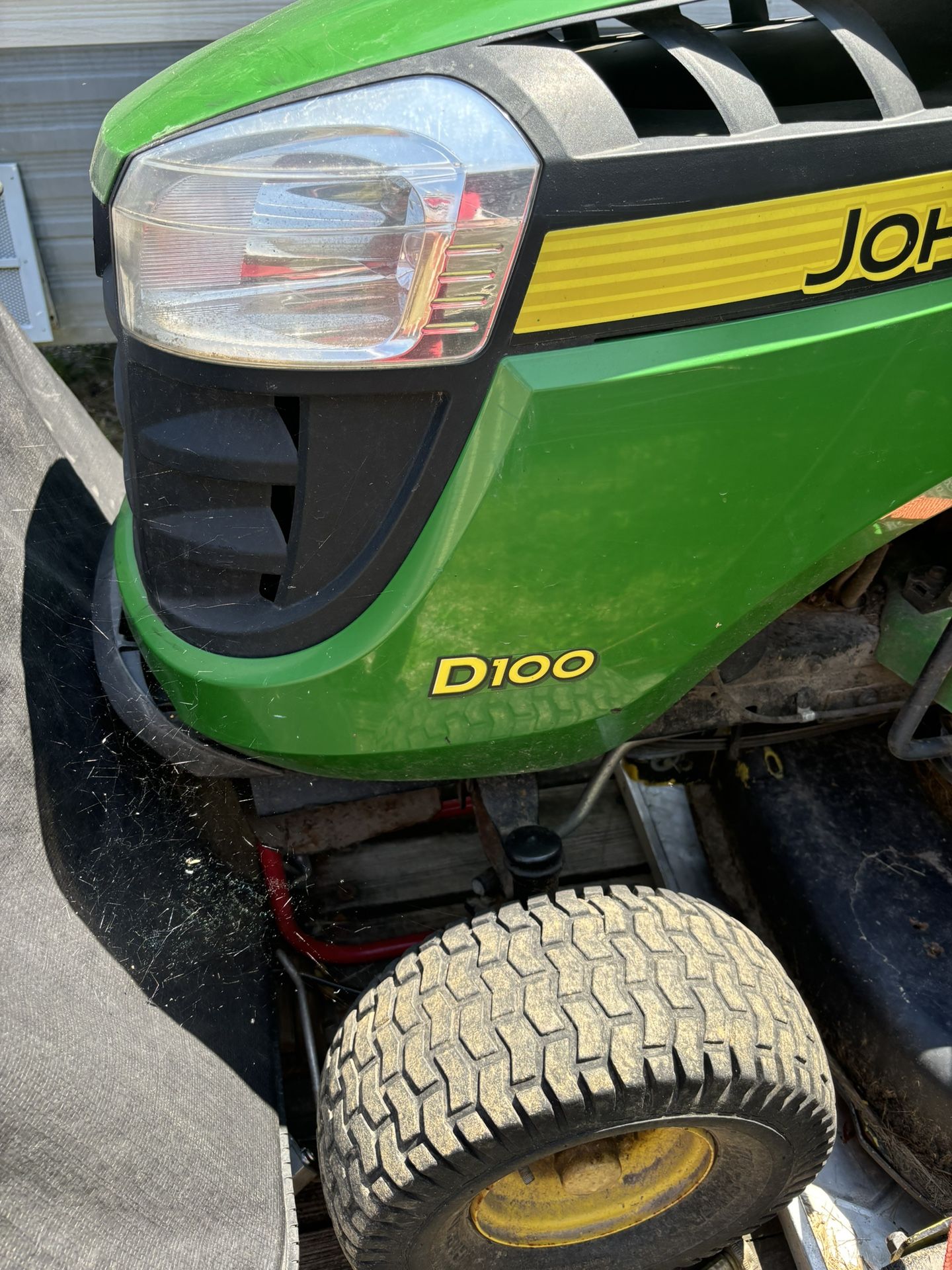 John Deere Tractor, Lawn Cart, Lawn Sweep