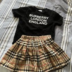 Authentic Burberry Skirt Set (Used)