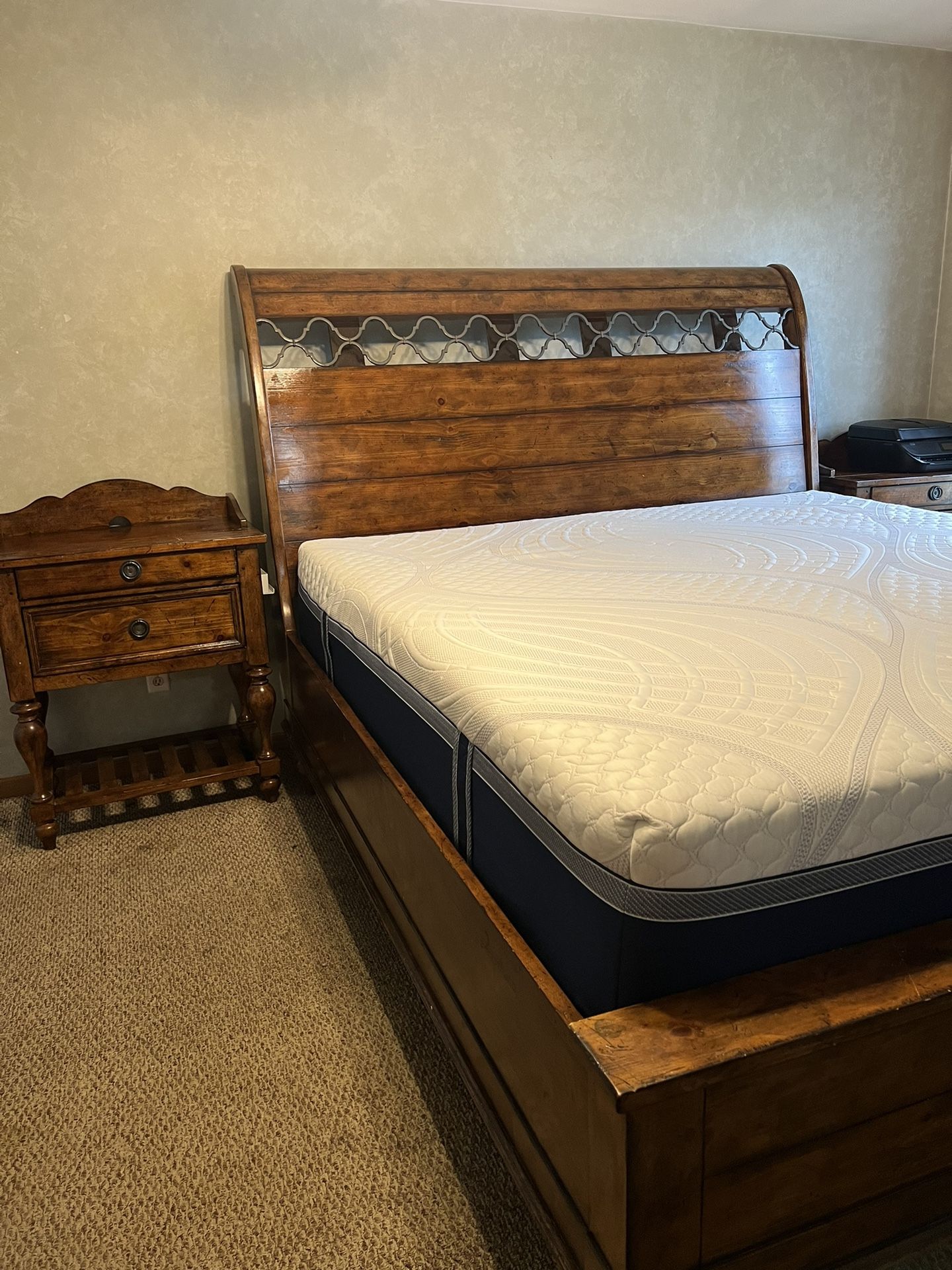 Only king-size bed frame and nightstands