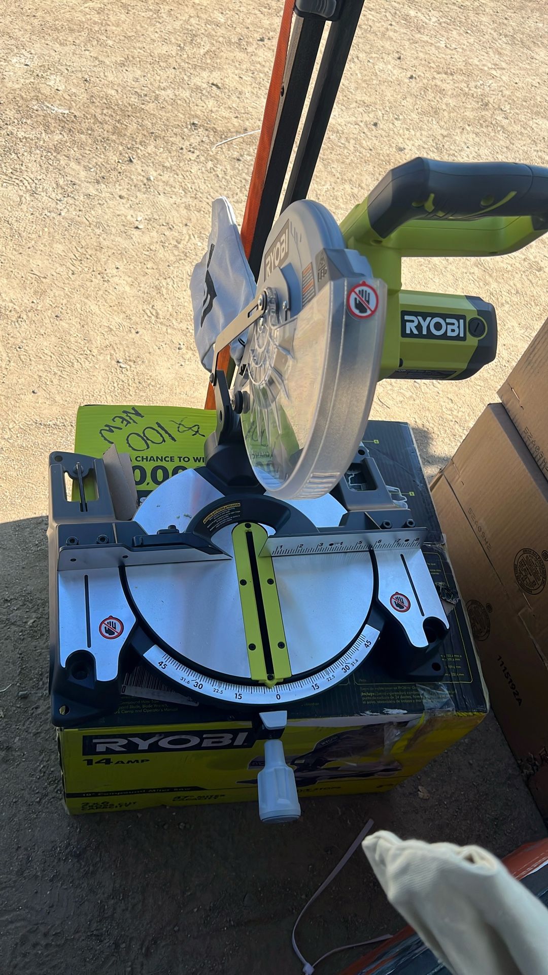 RYOBI 14 Amp Corded 10 in. Compound Miter Saw with LED Cutline Indicator