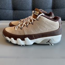 Nike Air Jordan X Happy Life Wood 9 G PGA Masters Golf Shoes Woodgrain Size 8.5