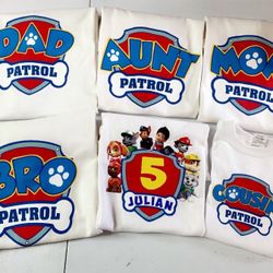Paw Patrol Birthday Shirts / Playeras Para Cumpleaños 