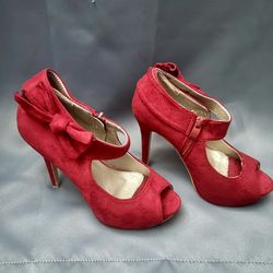 Red Suede Heel