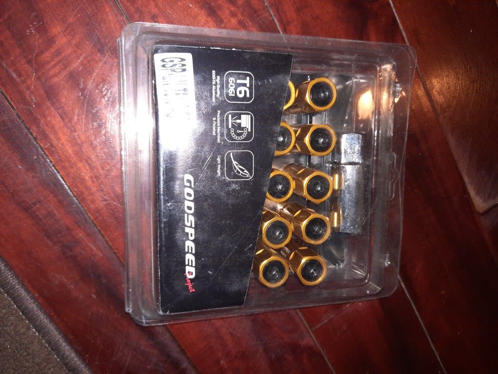 GODSPEED TYPE 5 LUG NUTS 20 PCS. SET M12 X 1.50 GOLD