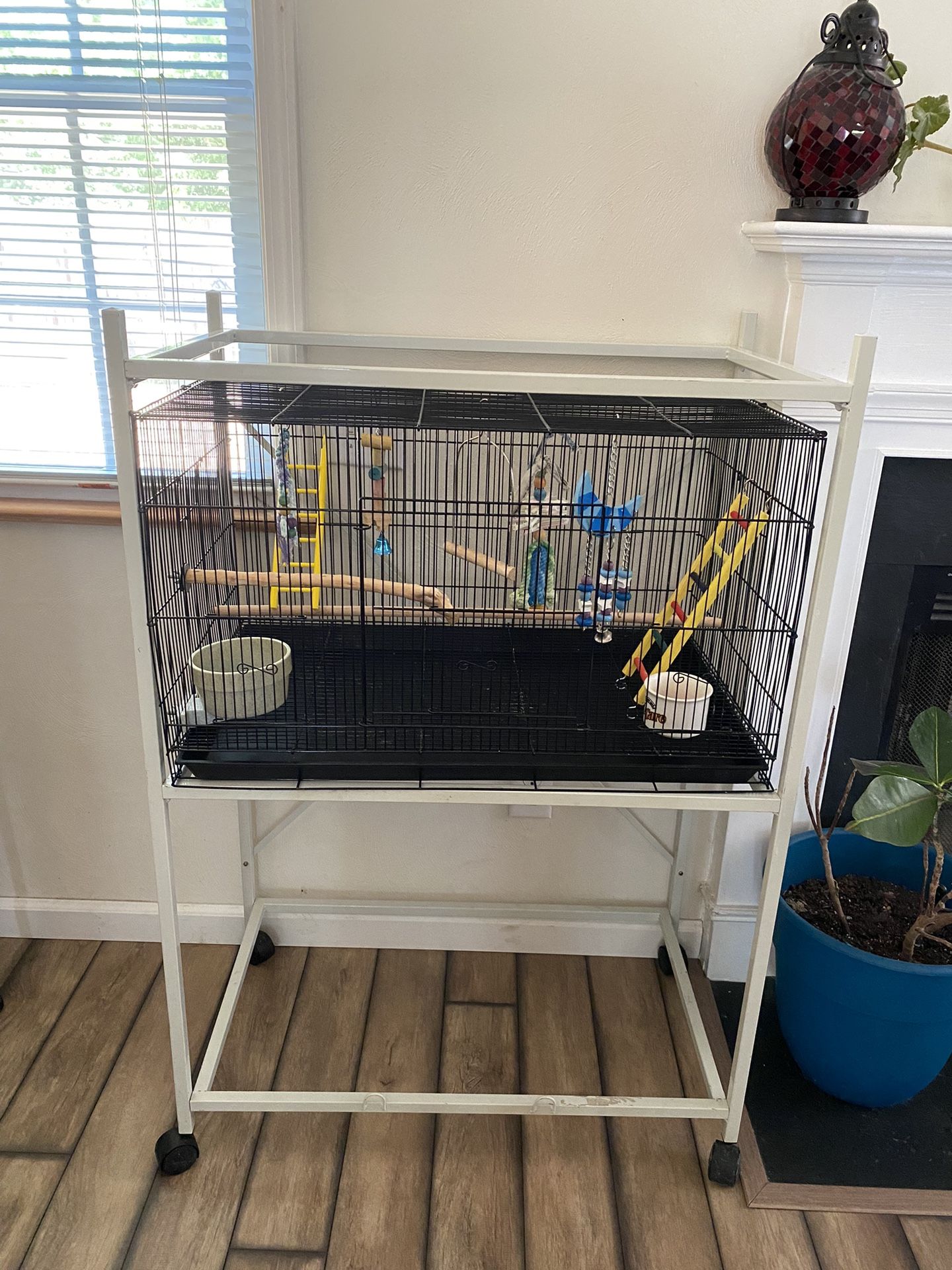  Bird Cage With Rolling Stand