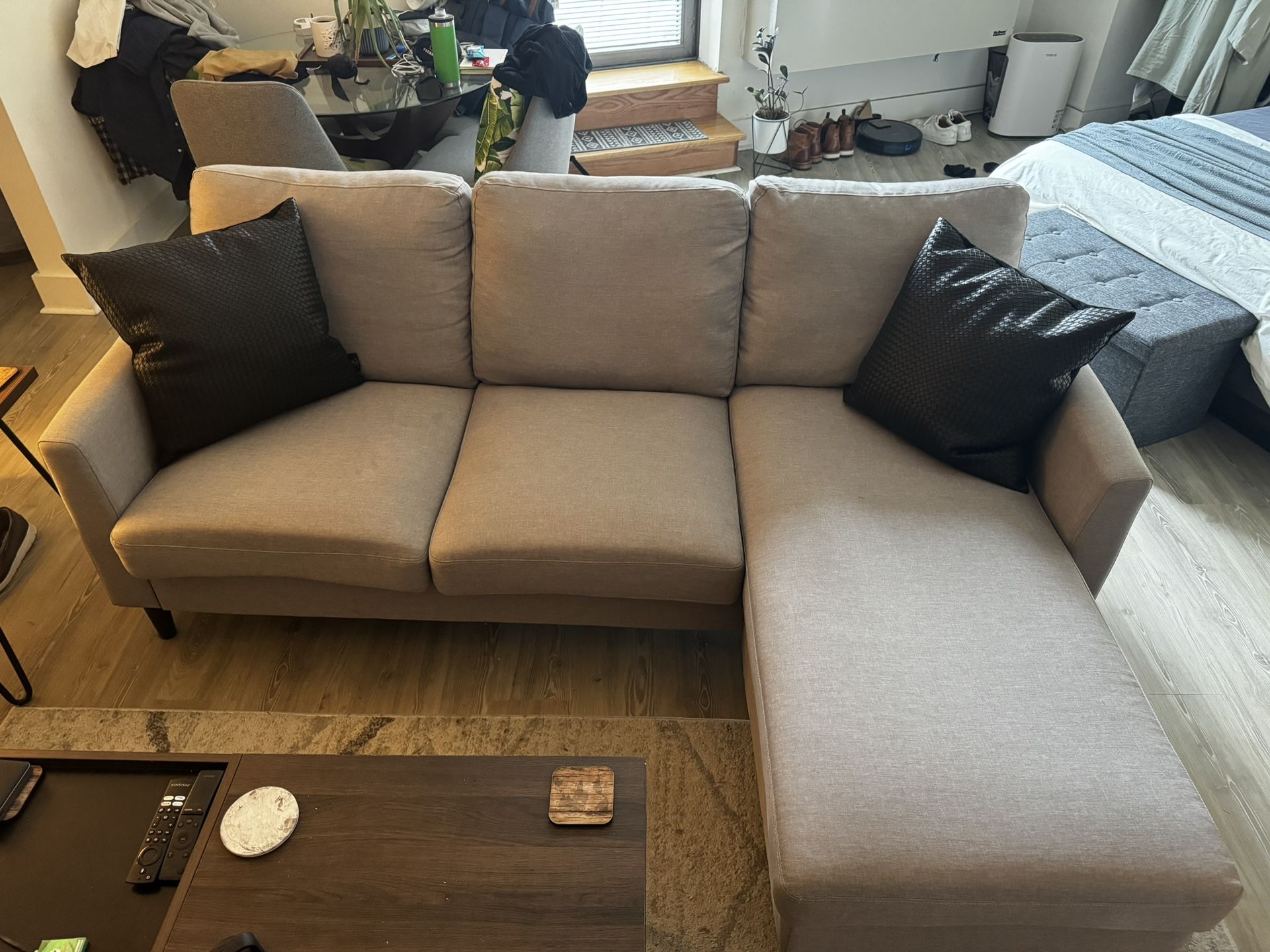 Small Gray Sectional Couch