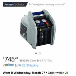 INFICON RECOVERY MACHINE-HVAC