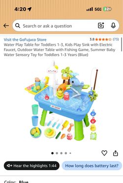 Water play table