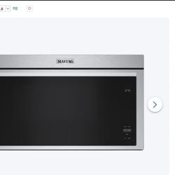 Maytag Flush Built in Design 1.1-cu ft 30-in Over-the-Range Microwave with Sensor Cooking ( Fingerprint Resistant Stainless Steel )