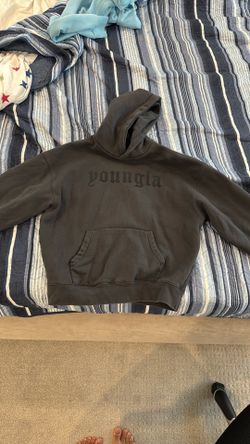 Young LA dark grey hoodie(Mens Small)