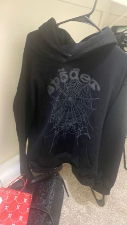 All black fake spider hoodie size medium