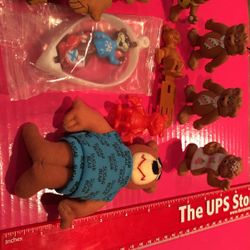 1988 General Foods Golden Crisp Cereal SUGAR BEAR AND FRIENDS, Vintage 1995 SUGAR BEAR Christmas Ornament
