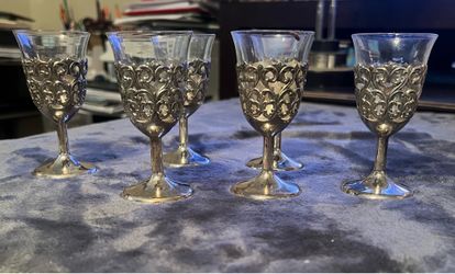 Set of 6 Vintage Cordial Glasses