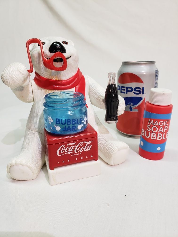 Coca-cola Polar Bear Motorized Bubble Blowing Ornament