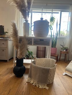 Boho decor vases , baskets