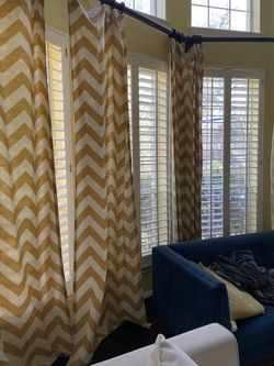 West Elm Chevron Pattern Curtains