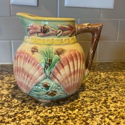 Rare Antique Mojolica Pitcher