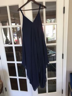 Navy blue summer strap dress new