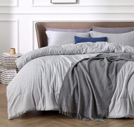 Bedsure King Size Comforter Set - Grey Soft Bedding for All Seasons