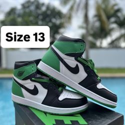 Jordan 1 Retro High 'Lucky Green' Size 13
