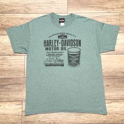 Harley Davidson Treasure Coast Stuart Florida Motor Oil Biker T Shirt Mens L