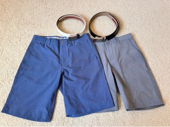 Callaway Men's/ youth Golf Shorts & Nexbelts - sets of two NEAR NEW condition